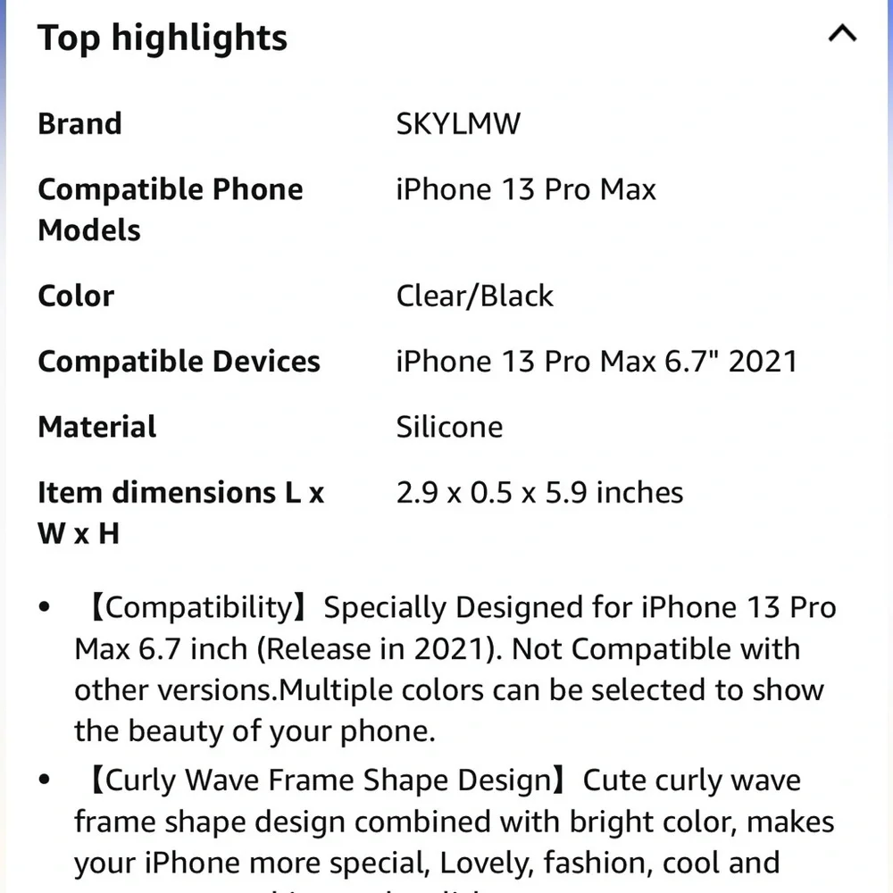 Silicone Shockproof iPhone 13 Pro Max Case - Clear/Black
